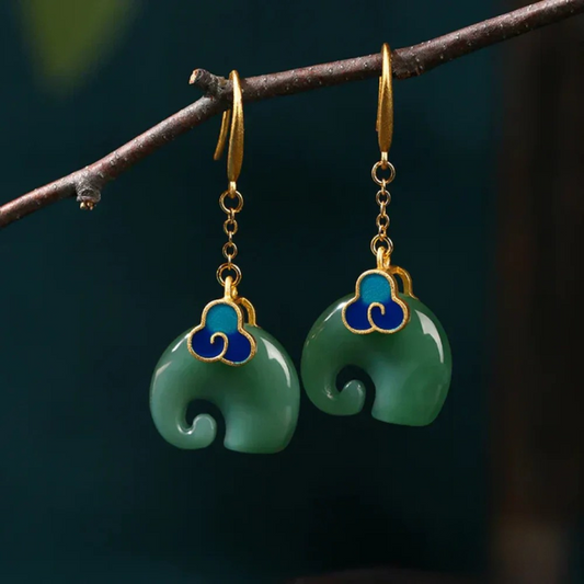 Boucles d Oreilles Éléphant Rétro Collection Privée Édition Limitée