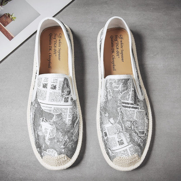 Chaussures plates pour hommes sans lacets modèle périodique - Arlen