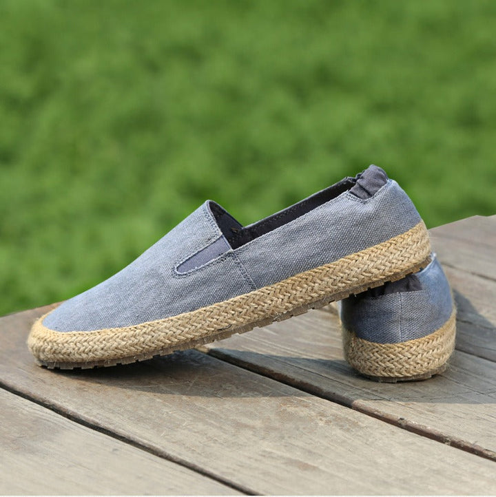 Espadrilles en toile respirante pour hommes avec semelle en jute naturel - Olver