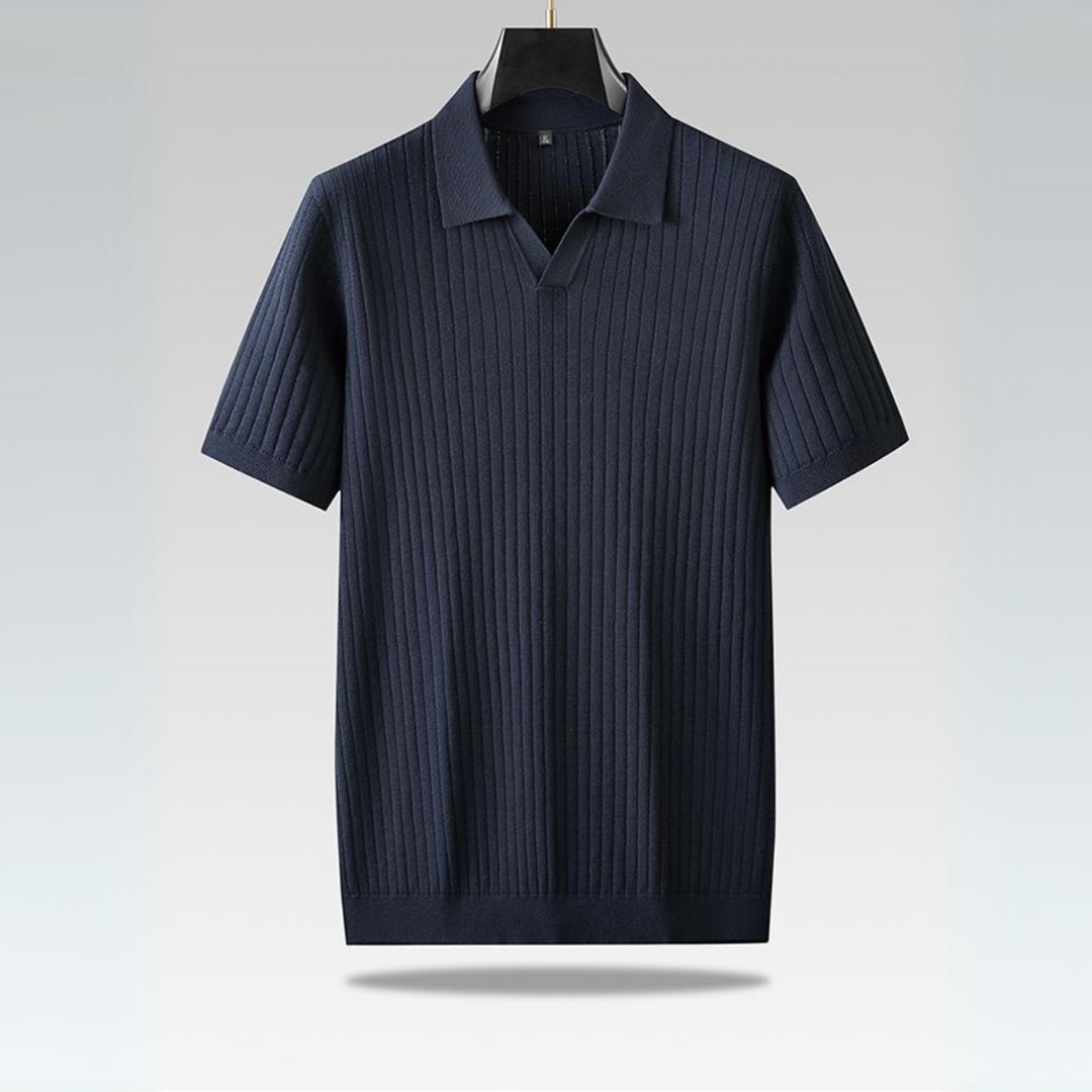 Polo pour homme tricoté de haute qualité pour un look côtier