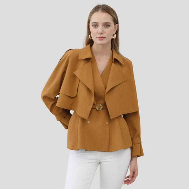 Veste péplum au col accrocheur et au design ajusté - Gemma