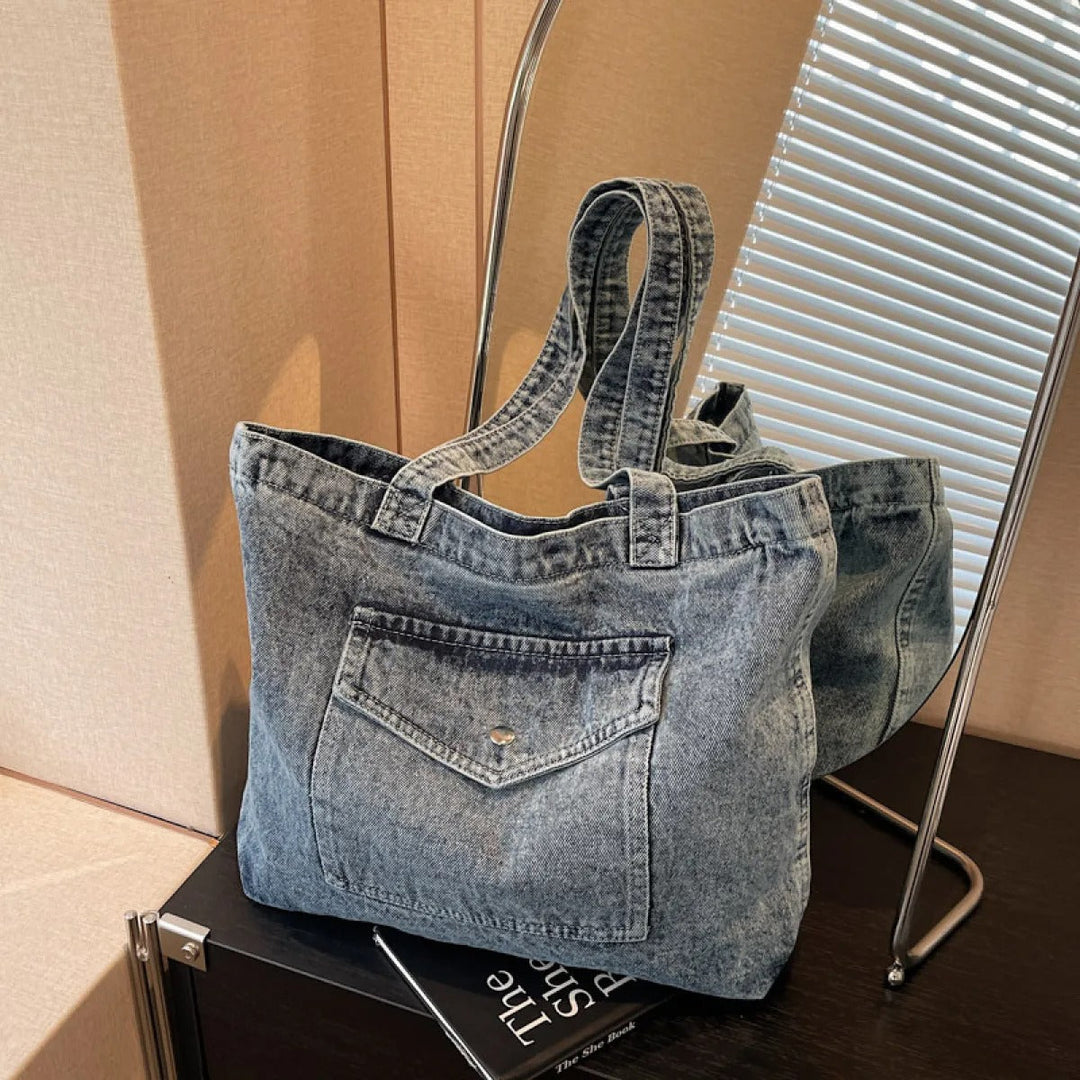 Sac fourre-tout en denim pour femmes dans un style décontracté - Marta