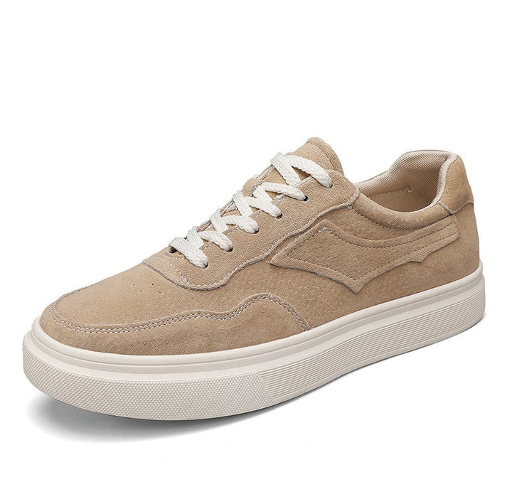 Baskets basses pour hommes de style rétro britannique couleur camel - Henry