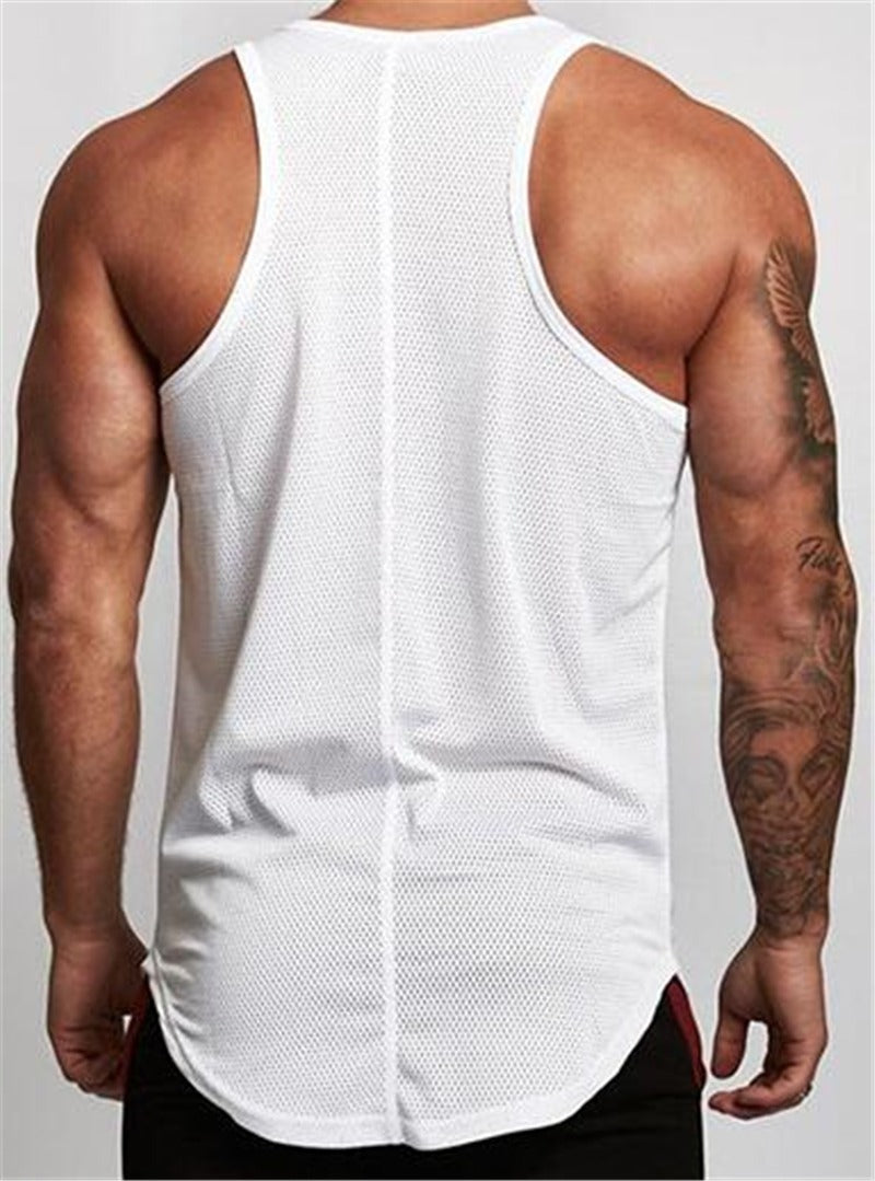 T-shirt sans manches en maille respirante pour hommes - Marco
