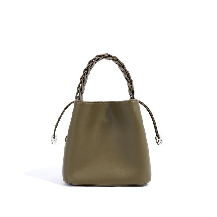 Sac à main de style seau à poignée tressée effet cuir pour femme - Camila