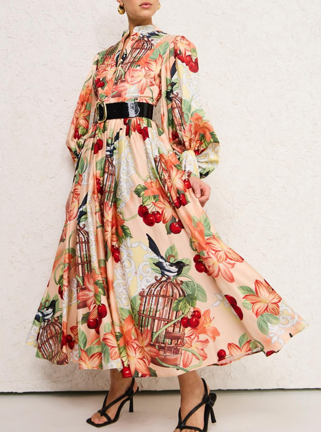 Azalea - Robe midi imprimée en Fortune