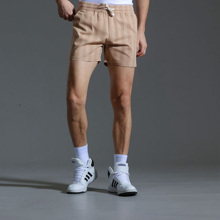 Short homme en polyester à rayures verticales de style sportif - Julian