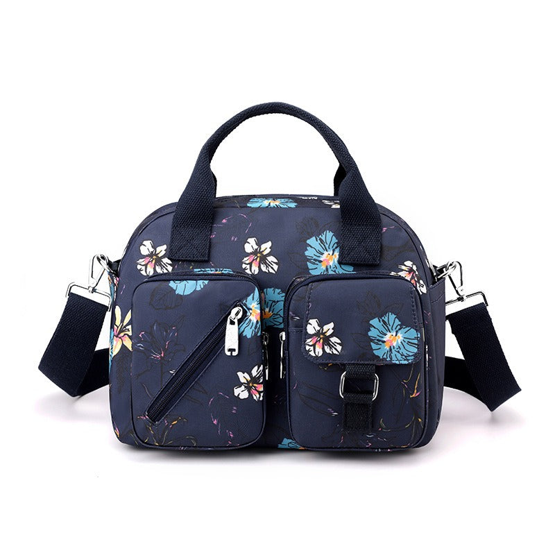 Sac à bandoulière pour femmes à poches multiples imprimé floral - Elora