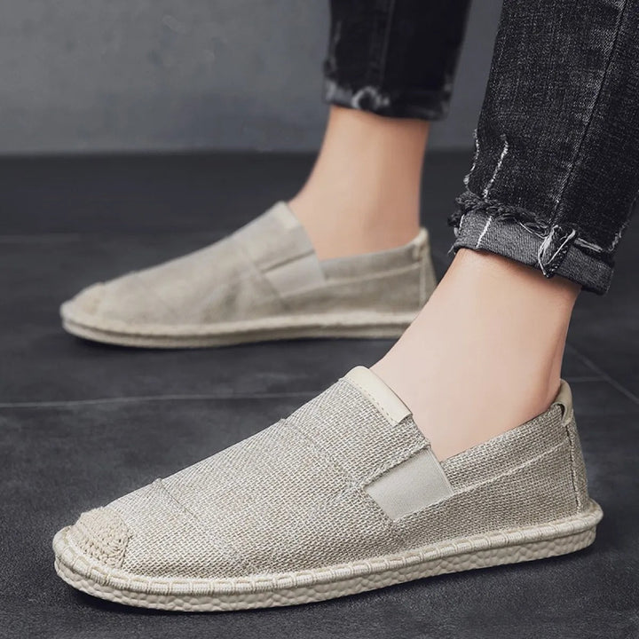 Chaussures casual en toile respirante pour hommes, gris foncé - Dorian
