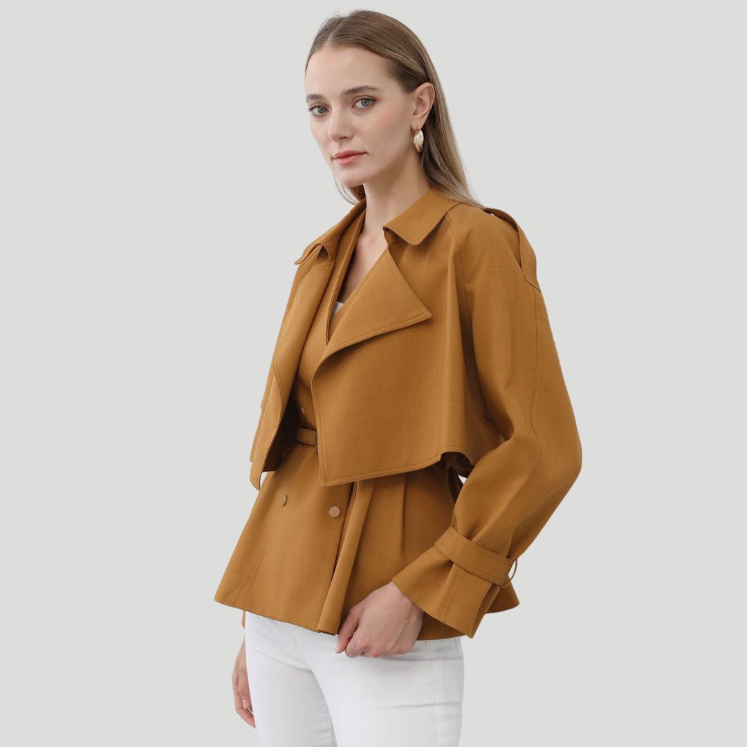 Veste péplum au col accrocheur et au design ajusté - Gemma