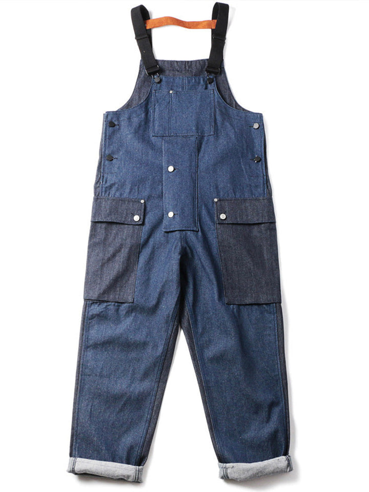 Salopette ample en jean avec poche assortie