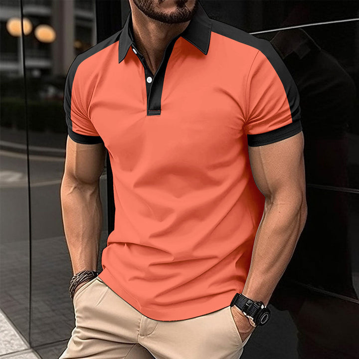 Chemise d'affaires à manches courtes pour hommes Polo casual estival