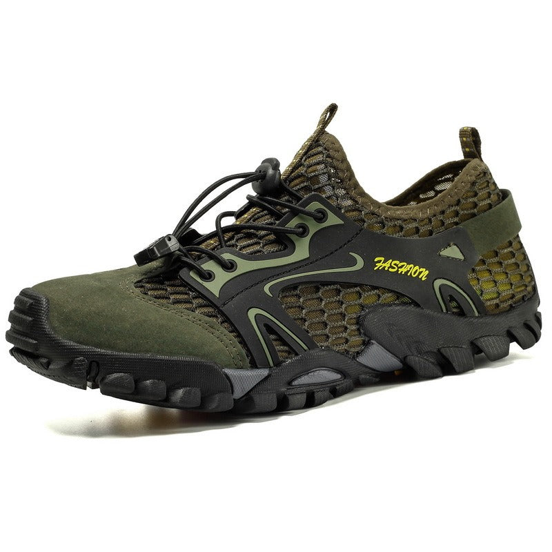 Chaussures de trekking pour hommes, semelle antidérapante en maille noire - Altus