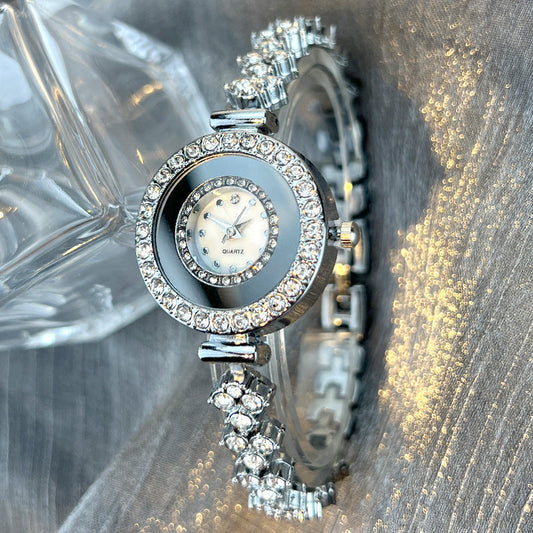 Montre Femme Cadran Rond Cristaux Marvella