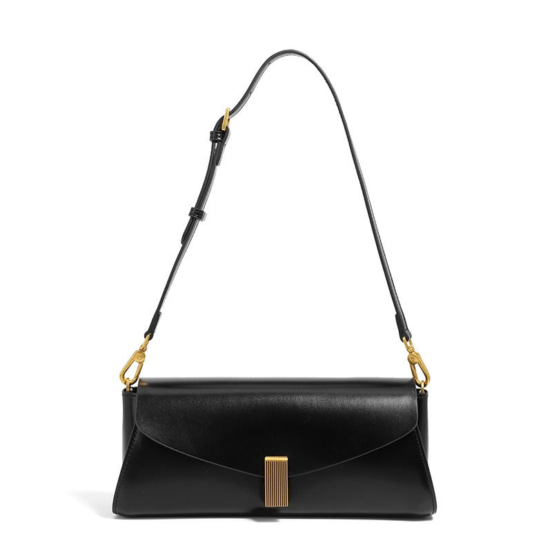 Sac à bandoulière en cuir synthétique pour femme avec fermoir métallique élégant - Amandine