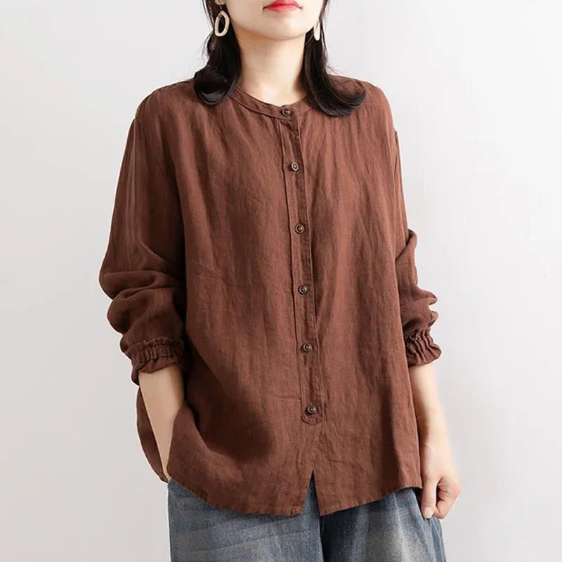 Jala - Blouse boutonnée manches longues pour femme