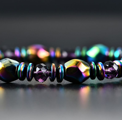 Bracelet perles métalliques énergisantes design magnétique - Eonix