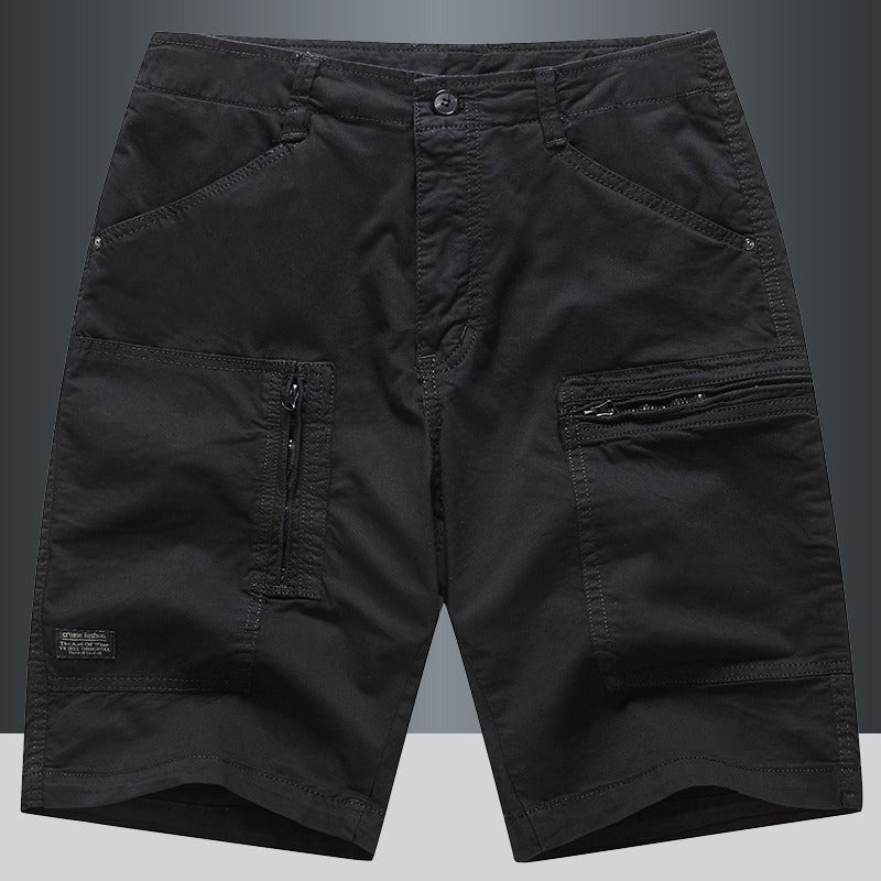 Short cargo droit à poche zippée pour hommes - Elias