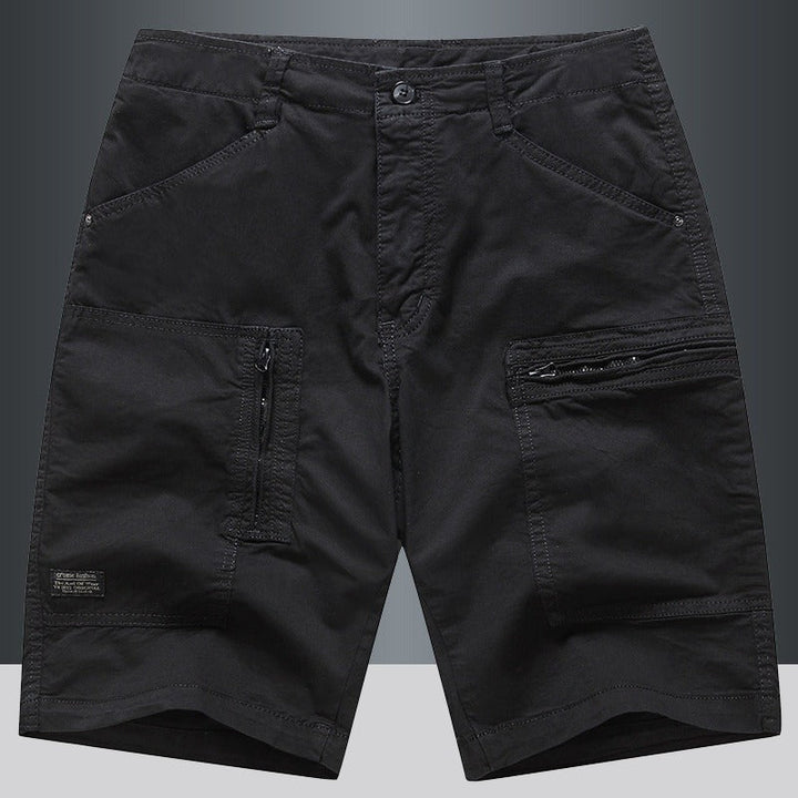 Short cargo droit à poche zippée pour hommes - Elias