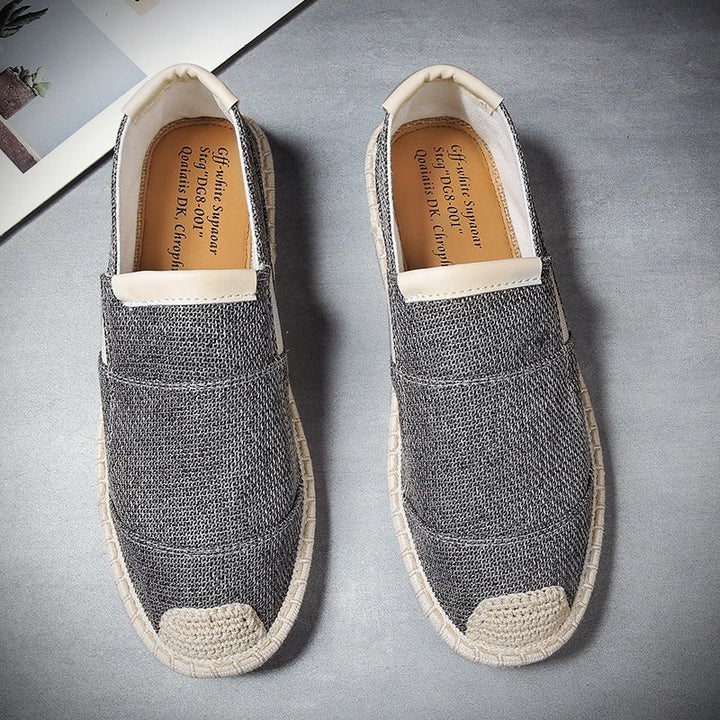 Chaussures casual en toile respirante pour hommes, gris foncé - Dorian