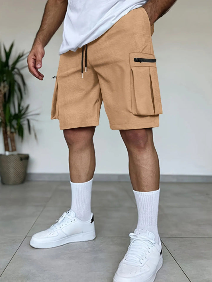 Short cargo homme poches utilitaires couleur terracotta - Dakar