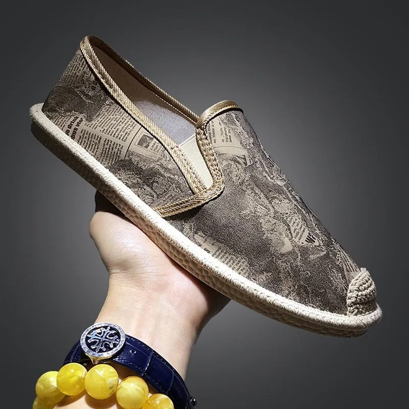 Chaussures plates pour hommes sans lacets modèle périodique - Arlen