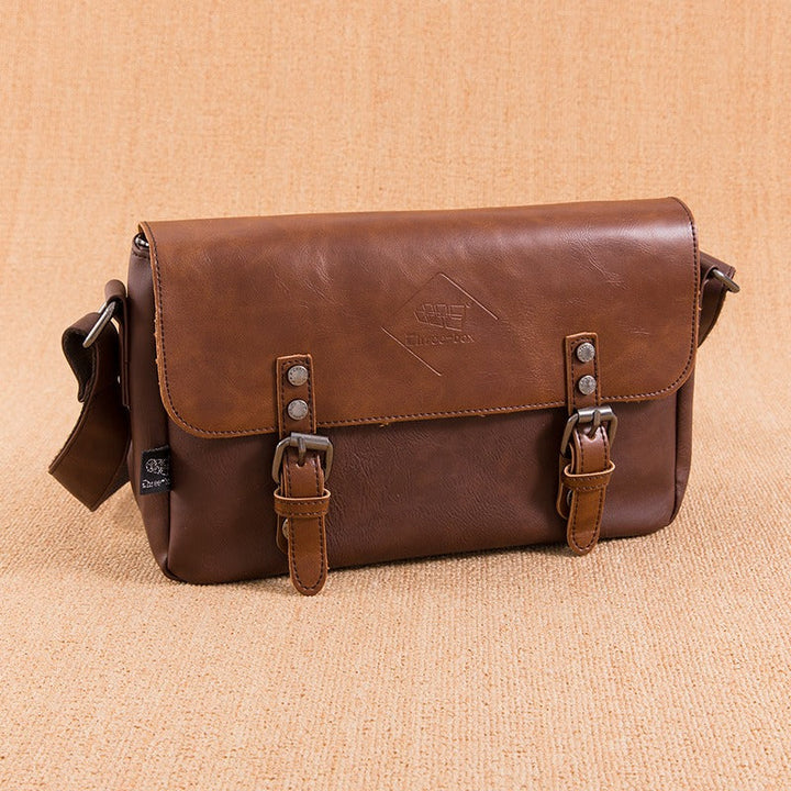 Sac à bandoulière en cuir synthétique pour homme avec boucles vintage - Matthew