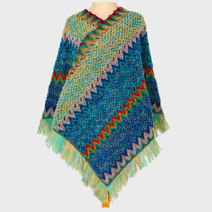 Louisa - Poncho d'inspiration bohème pour femme