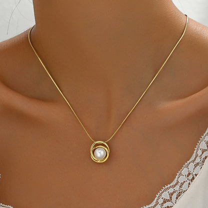 Collier pour femme avec pendentif en nacre