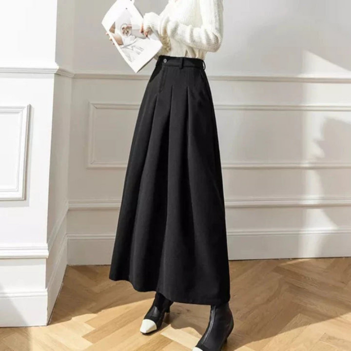 Jupe plissée taille haute pour femme