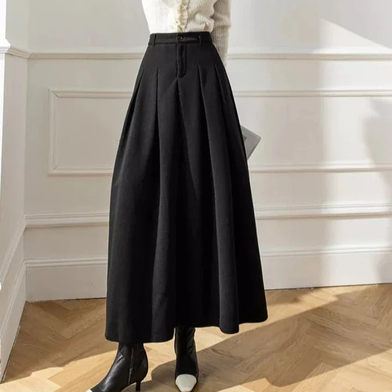 Jupe plissée taille haute pour femme