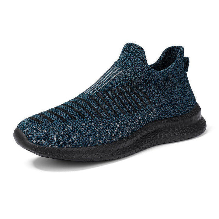 Baskets hommes en tissu antidérapant bleu graphite moderne - modèle Dorian
