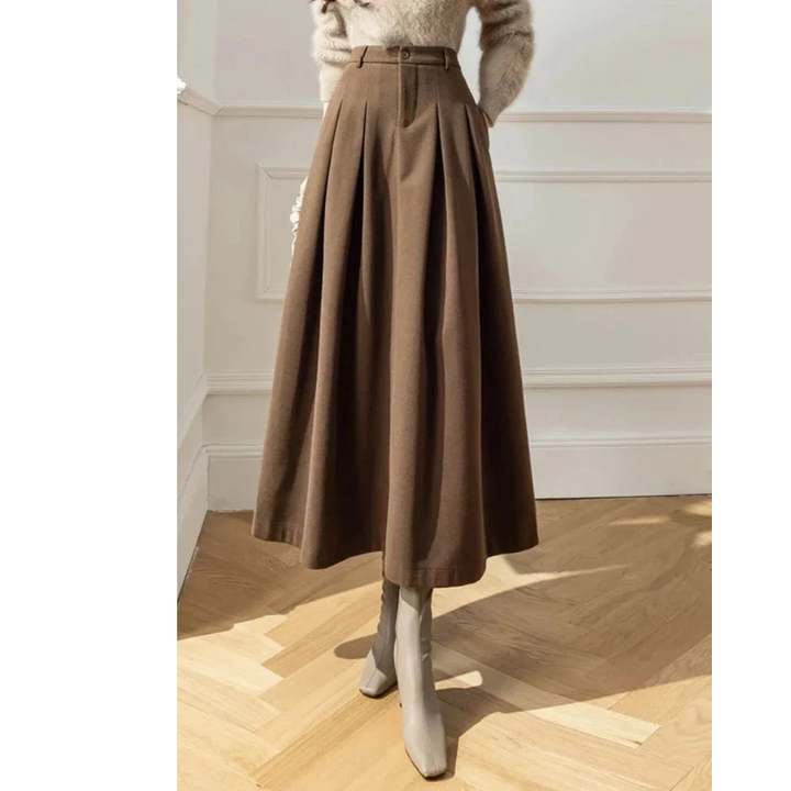 Jupe plissée taille haute pour femme