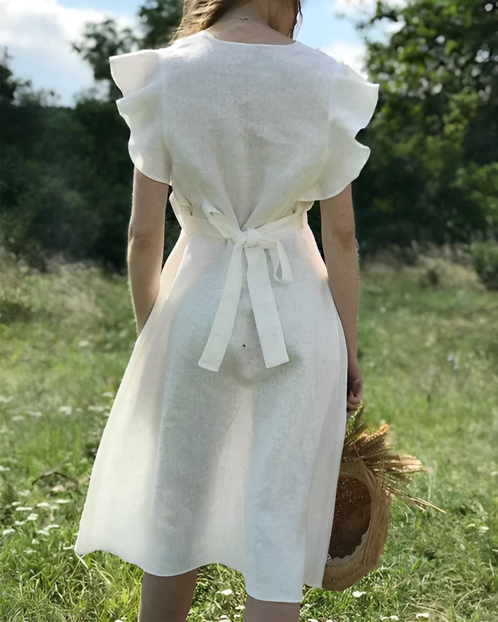 Robe Amy Vintage avec manches à volants