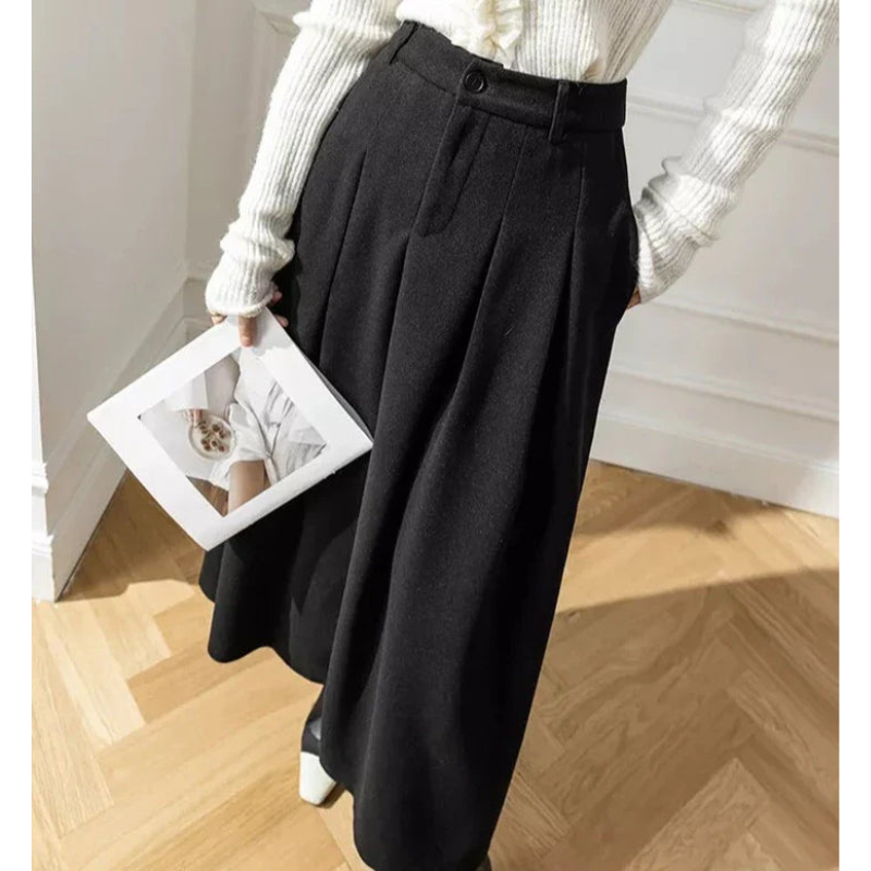 Jupe plissée taille haute pour femme