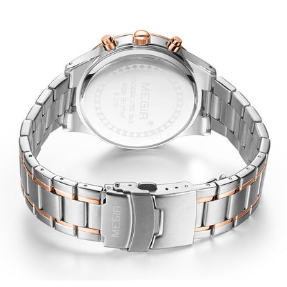 Montre Chronographe Sport En Acier Inoxydable Pour Hommes