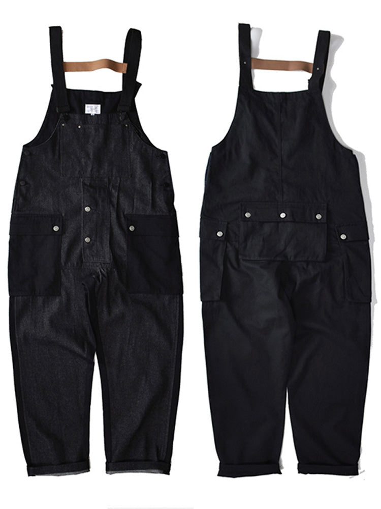 Salopette ample en jean avec poche assortie
