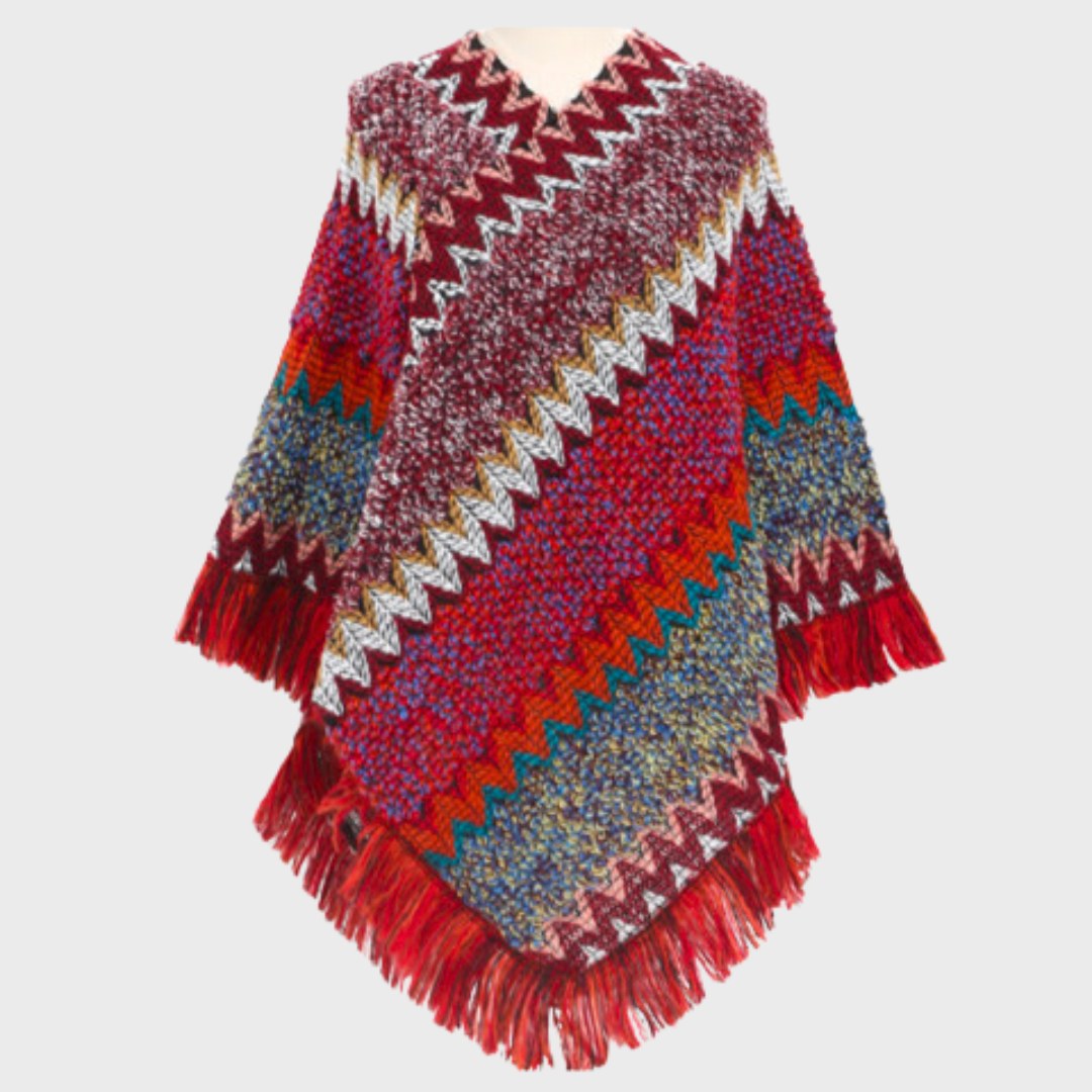 Louisa - Poncho d'inspiration bohème pour femme