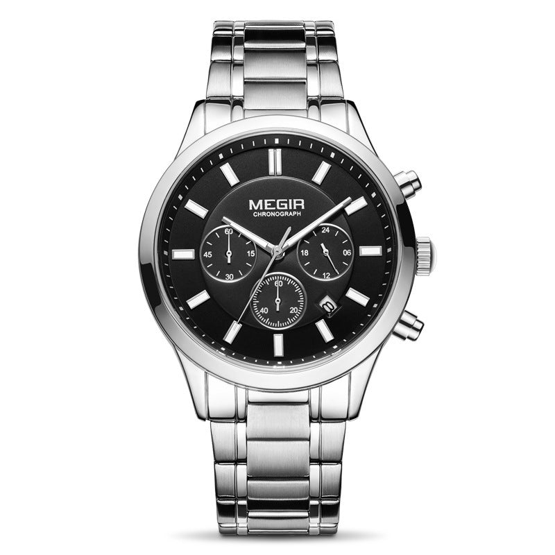Montre Chronographe Sport En Acier Inoxydable Pour Hommes