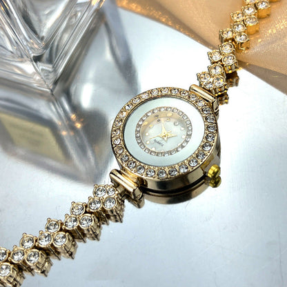Montre Femme Cadran Rond Cristaux Marvella