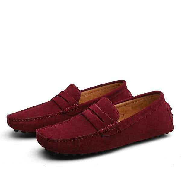Mocassins en daim véritable de style décontracté pour hommes - Larkstone