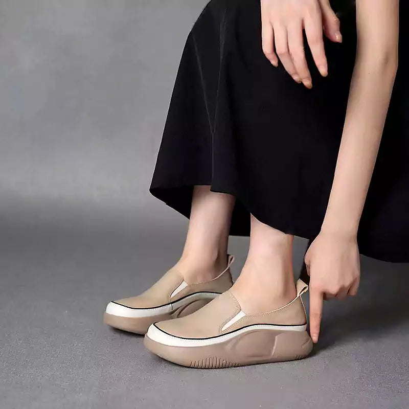 Mary - Mocassins tendance pour femmes à semelles épaisses.