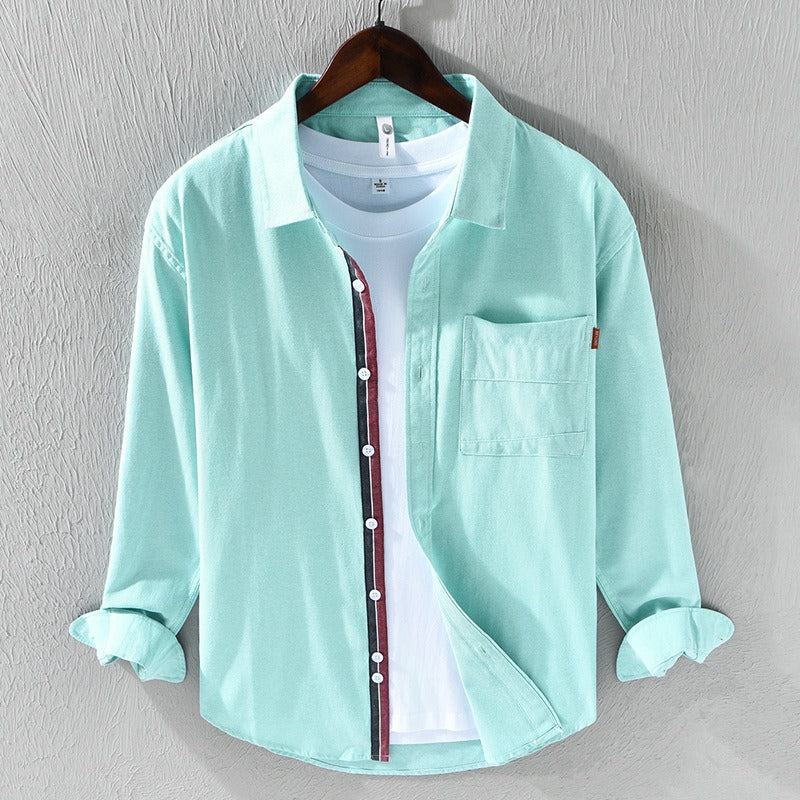 Chemise décontractée en coton oxford pour hommes - Mateo