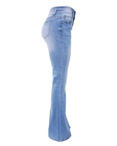 Kerryl - Pantalon en denim taille haute