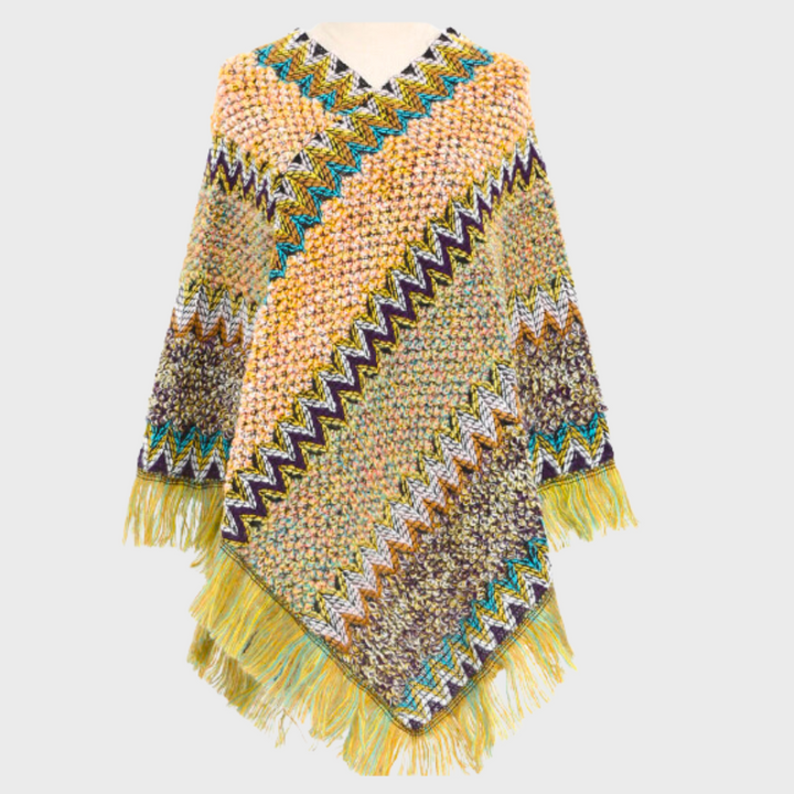 Louisa - Poncho d'inspiration bohème pour femme