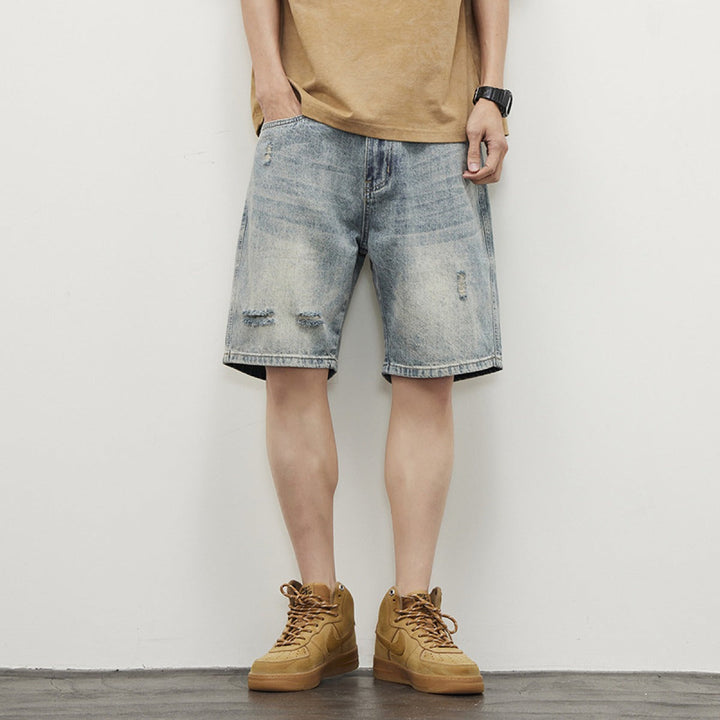 Short en denim pour hommes, style droit - Tomás