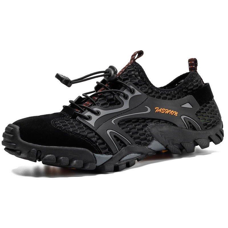 Chaussures de trekking pour hommes, semelle antidérapante en maille noire - Altus