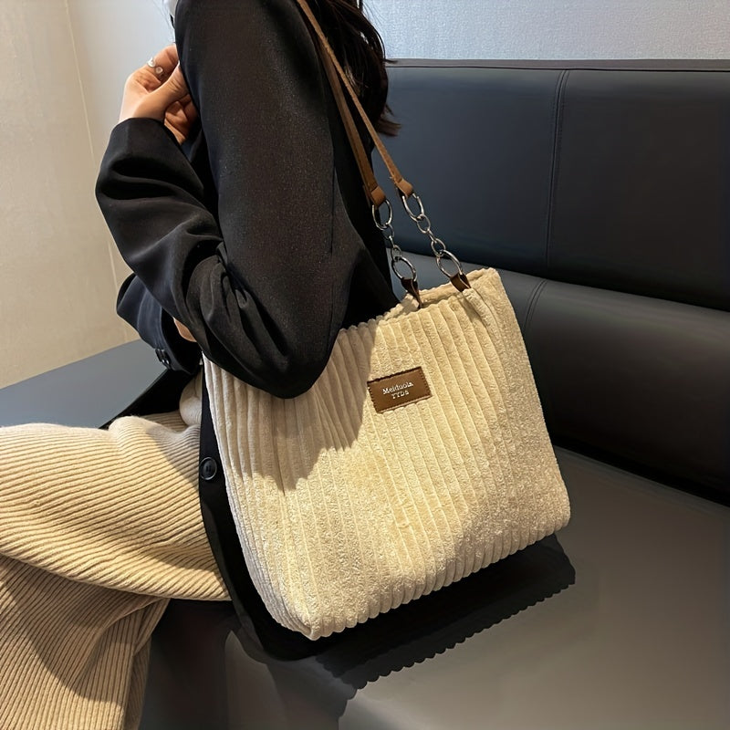 Vivy - Sac à chaîne en velours côtelé à la mode