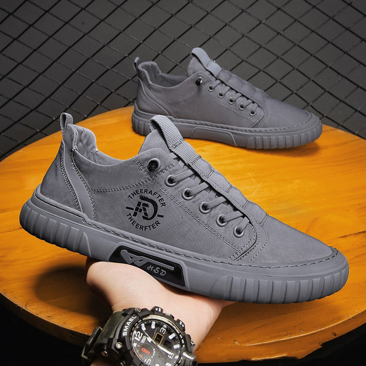 Chaussures casual pour homme en tissu respirant gris mat - Lior
