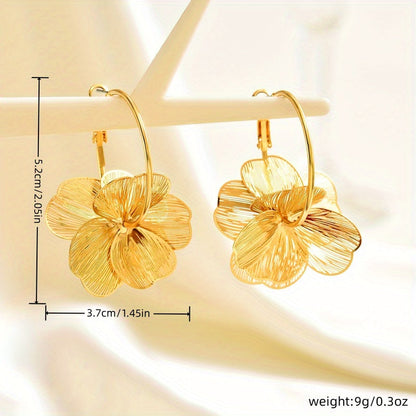 Boucles d Oreilles Or Creux Oversize Collection Édition Limitée Exclusivité